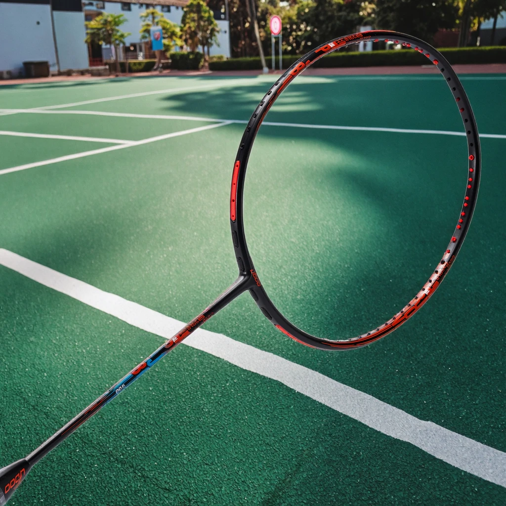 High-end Carbon fiber material badminton racket, high strength fabric grip, stable offensive defensive performance for professio