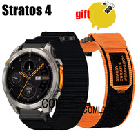 For Zeblaze Stratos 4 Strap Smart Watch Nylon Canvas Sports soft Band Women men Outdoor Belt Screen protector film