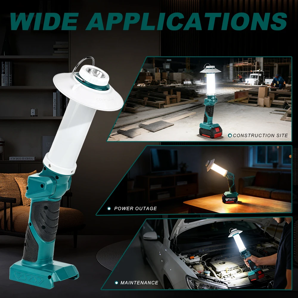 6 モードキャンプ LED 懐中電灯ボッシュポータブル投光器 - Power Tools Zoom のレビューと価格