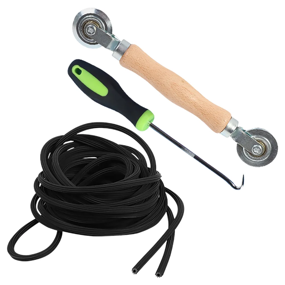 

1 Set Screen Spline Repair Handle Rubber Strip For Window Screen Replacement Spline Roller Tool Screening Tool Mesh