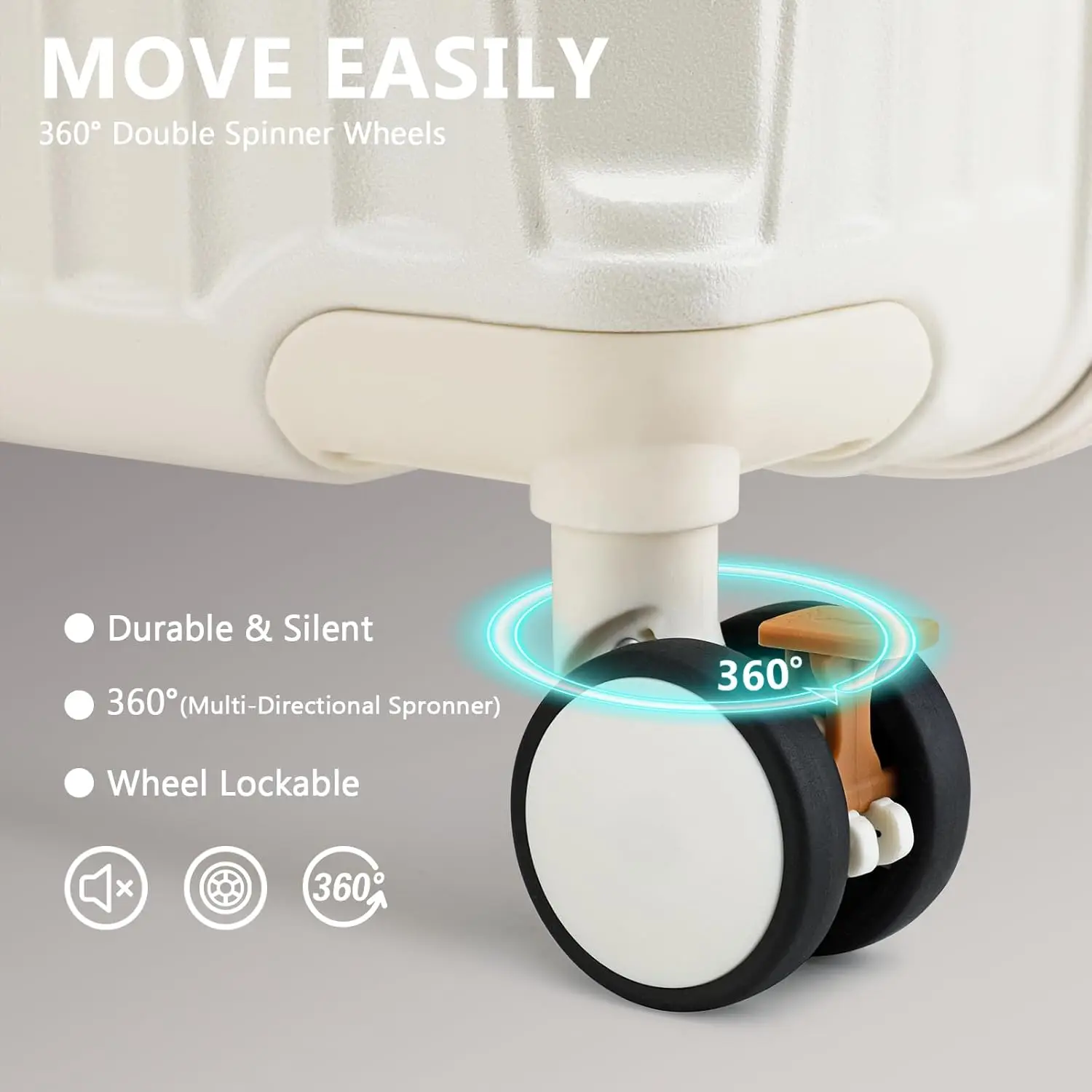 Valigia singola Joyway da 20 pollici, espandibile, leggera e durevole, con portabicchieri, lucchetto TSA, ruote girevoli