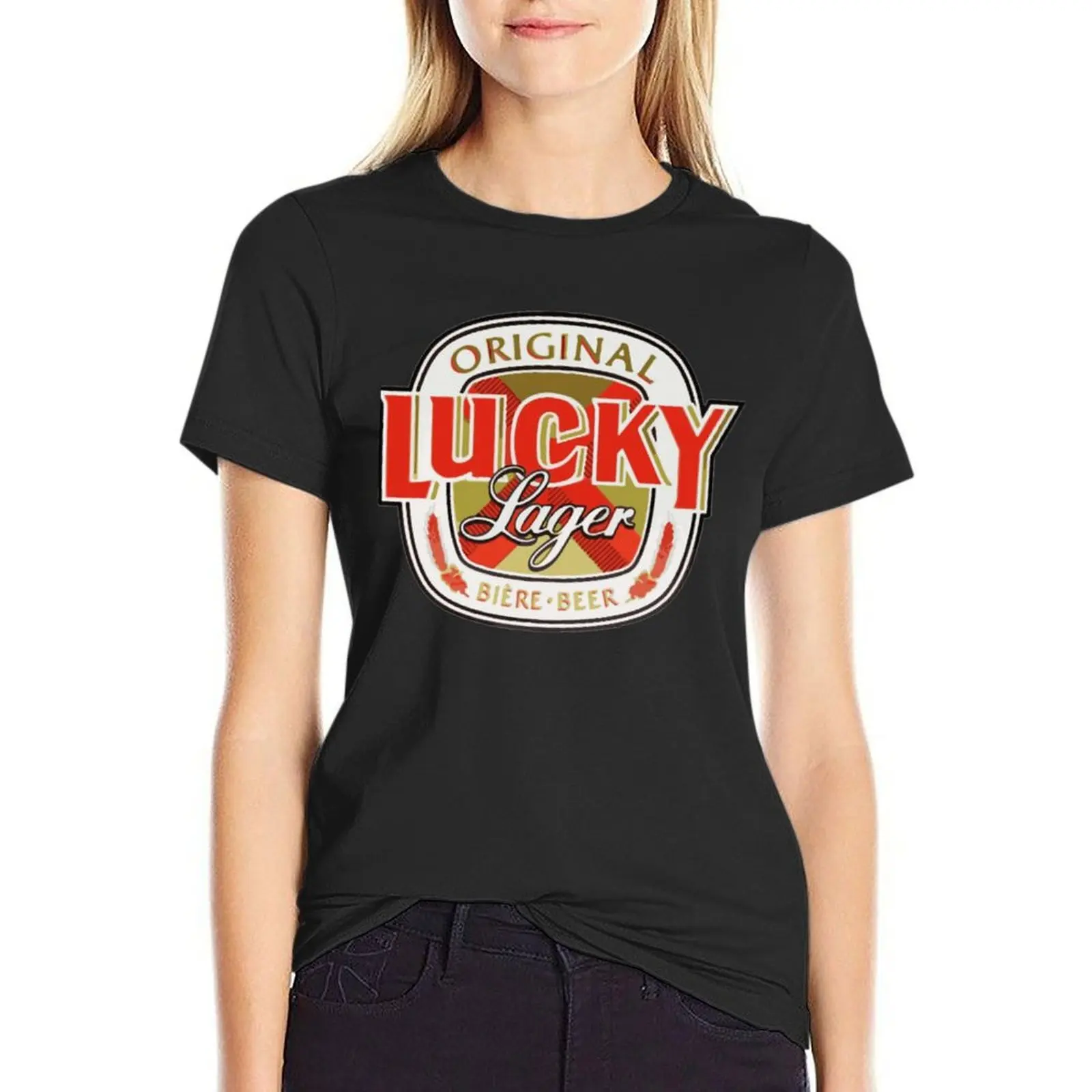 Lucky-Lager-San-Francisco-Beer T-Shirt shirts graphic tees anime Woman clothing