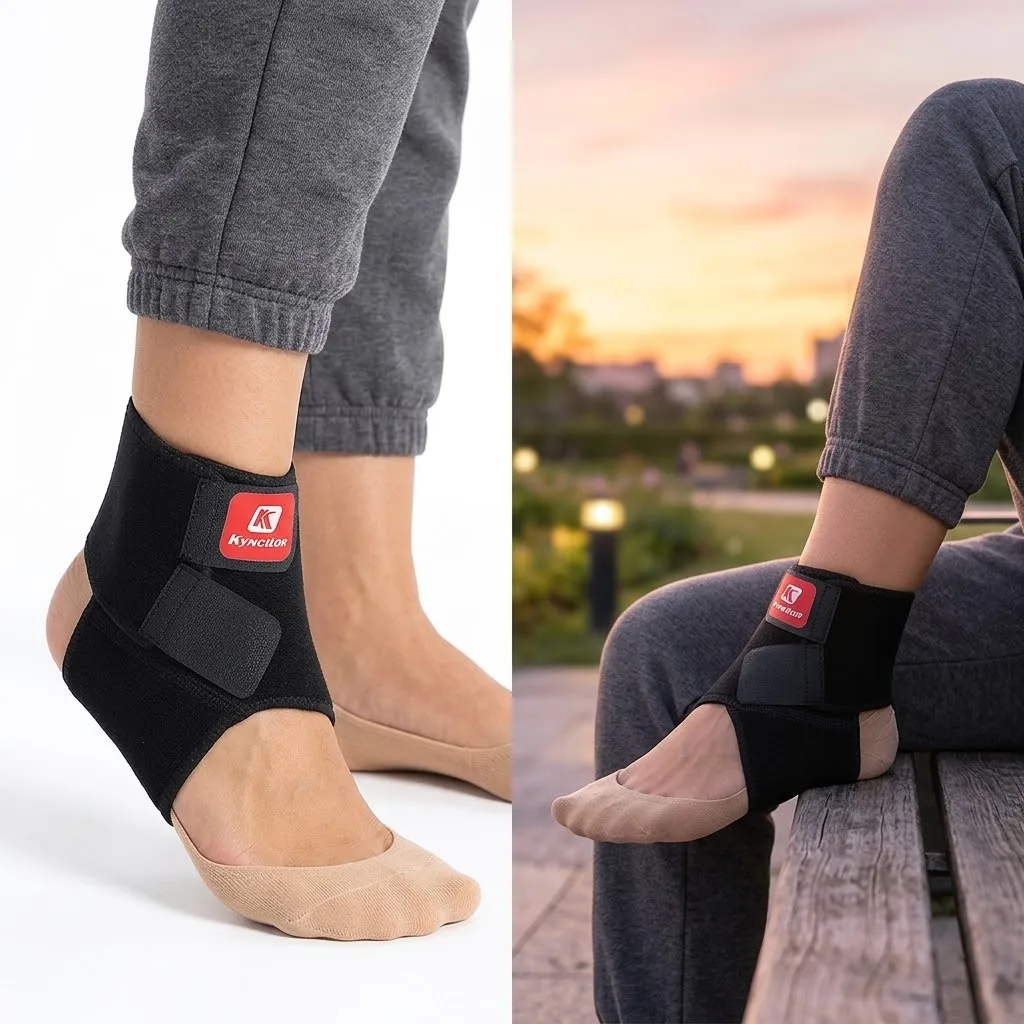 1PCS Bandage Ankle Protector Foot Support for Pain Plantar Fasciitis Night Splint Ankle Protector Soccer Compression Anklet