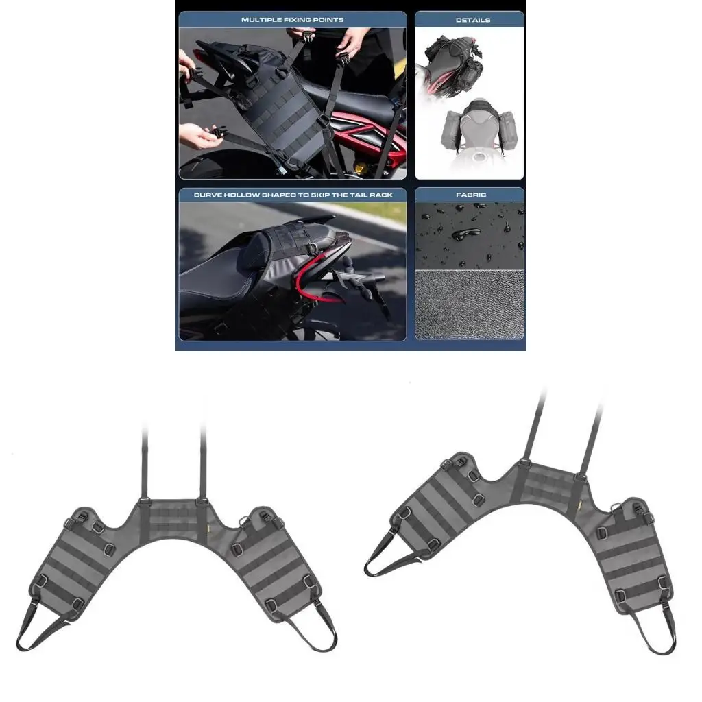 Motorcycle Mounting Base with Oxford Webbing for Daily Ride Carry