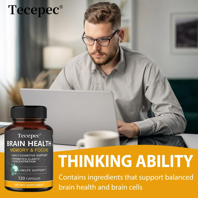 Les capsules L-Tyrosine + Bacopa Monnieri favorisent la santé du cerveau, aide au combat du stress, améliore la mémoire, les capacités cognitives et l'humeur