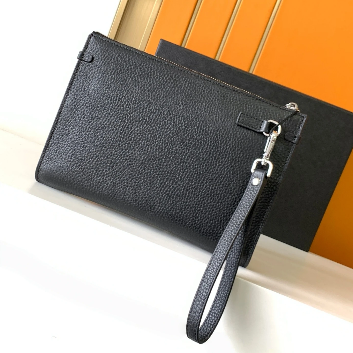 

392 Кожаные клатчи ручной работы, люксовый бренд, мужские сумки, подарок на праздник, кошелек из натуральной кожи с узором под оленью кожу, деловой портфель