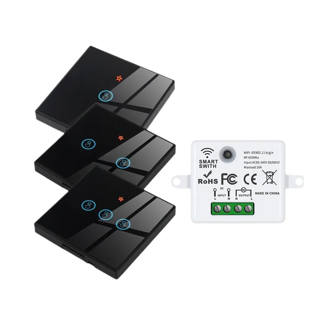 يتميز جهاز Tuya الذكي الذي يعمل باللمس اللاسلكي، وواي فاي، وملصقات عشوائية، وجهاز التحكم عن بعد في التطبيق، والتحكم الصوتي Alexa، وi #5