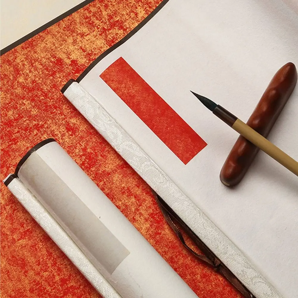 Painting Drawing Paper Gilded Rice Paper Scroll Chinese Style Hand-rolled Blank Hanging Batik Scroll Handcrafts S/M/L
