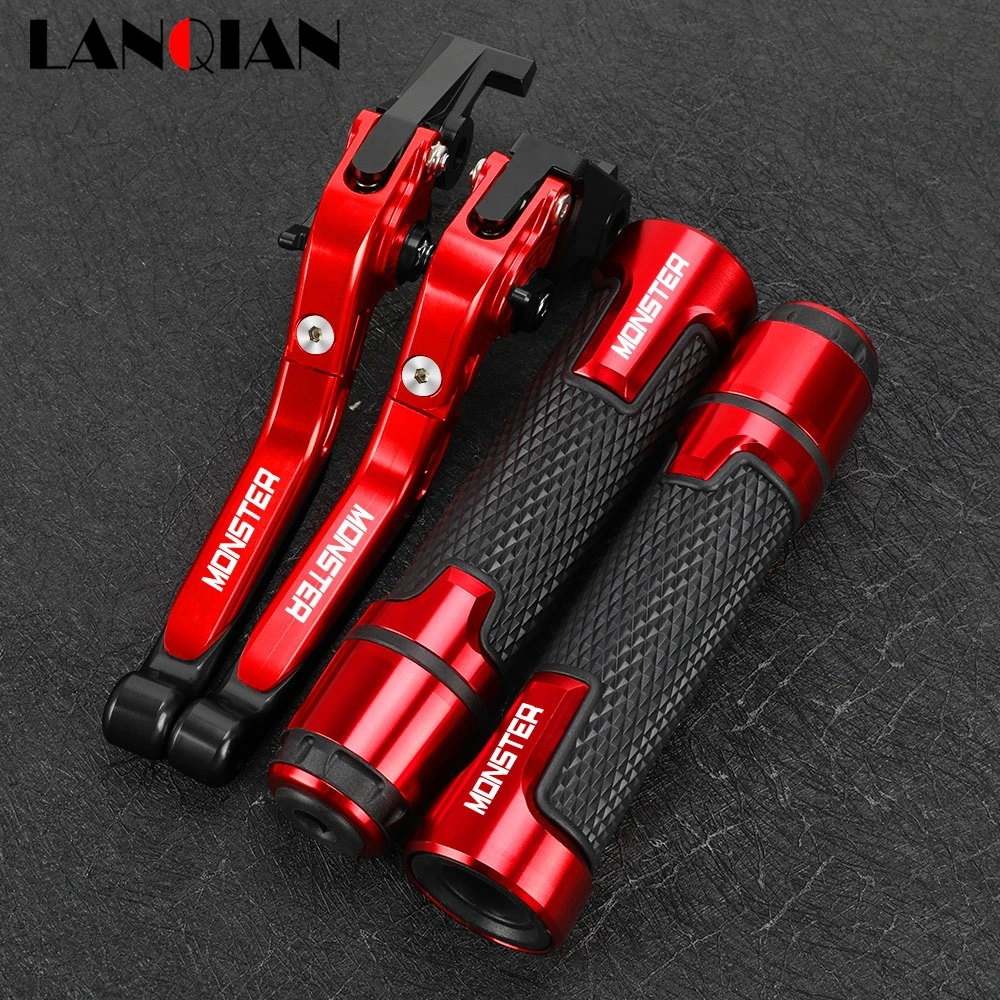 

For DUCATI M900/900 750 Monster Dark S Metallic Motorcycle Accessories CNC Brake Clutch Levers Handlebar Hand Grips Ends