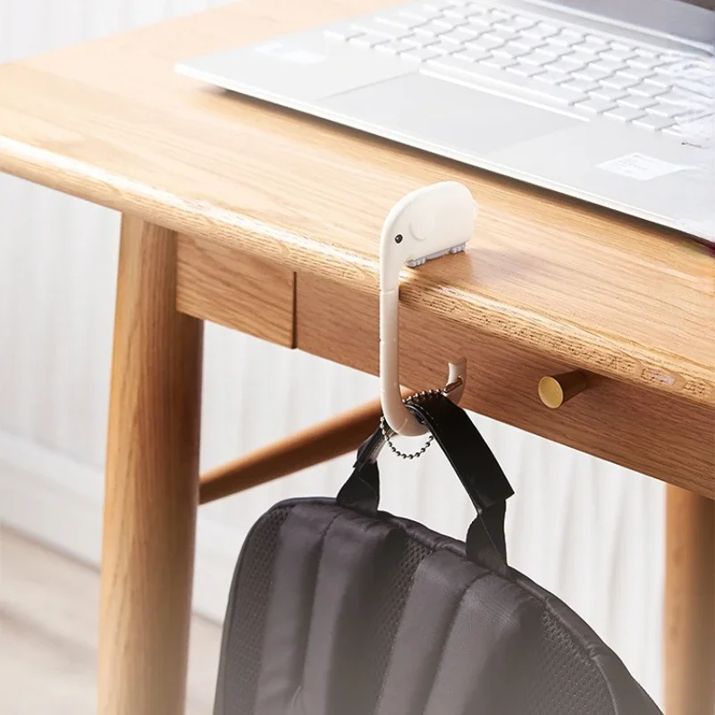 1/2/3Pcs Bag Hook Student Cute Animal Table Schoolbag Holder Wall Hanger Holder Handbag Hanger Children School Supplies
