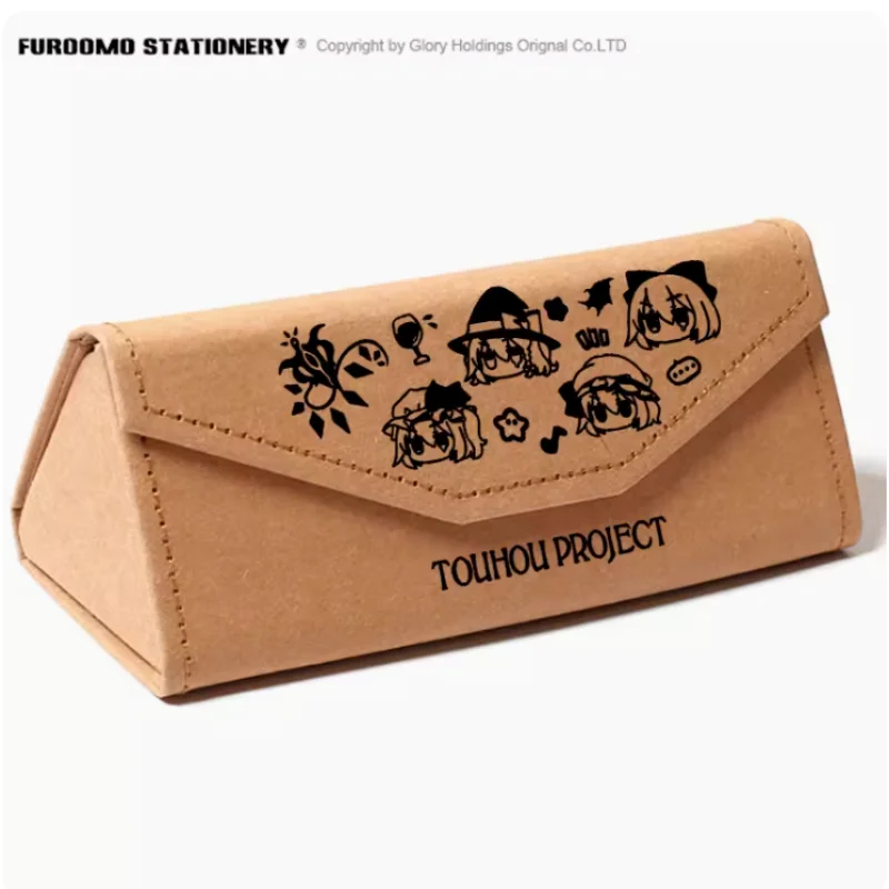 Touhou Porject Hakurei Reimu Cirno  Fold Pencil Case Protective Hard Eye Glasses Case Portable Storage Sunglasses Box 2186