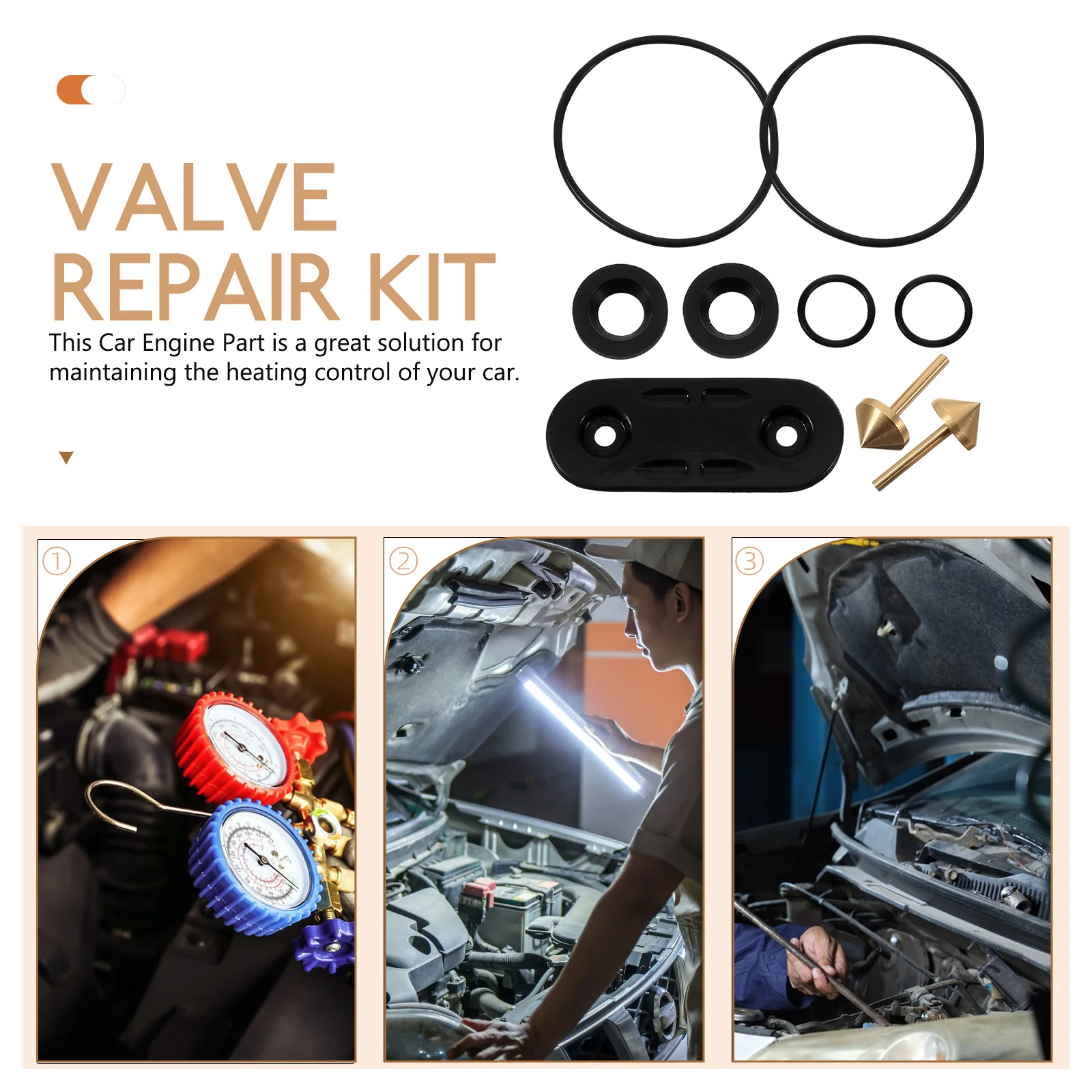 

Heater Control Valve Repair Kit Black Iron Car Accessories A2208300184 2208300184 A0018303884 Vehicle Parts Replacement Suite