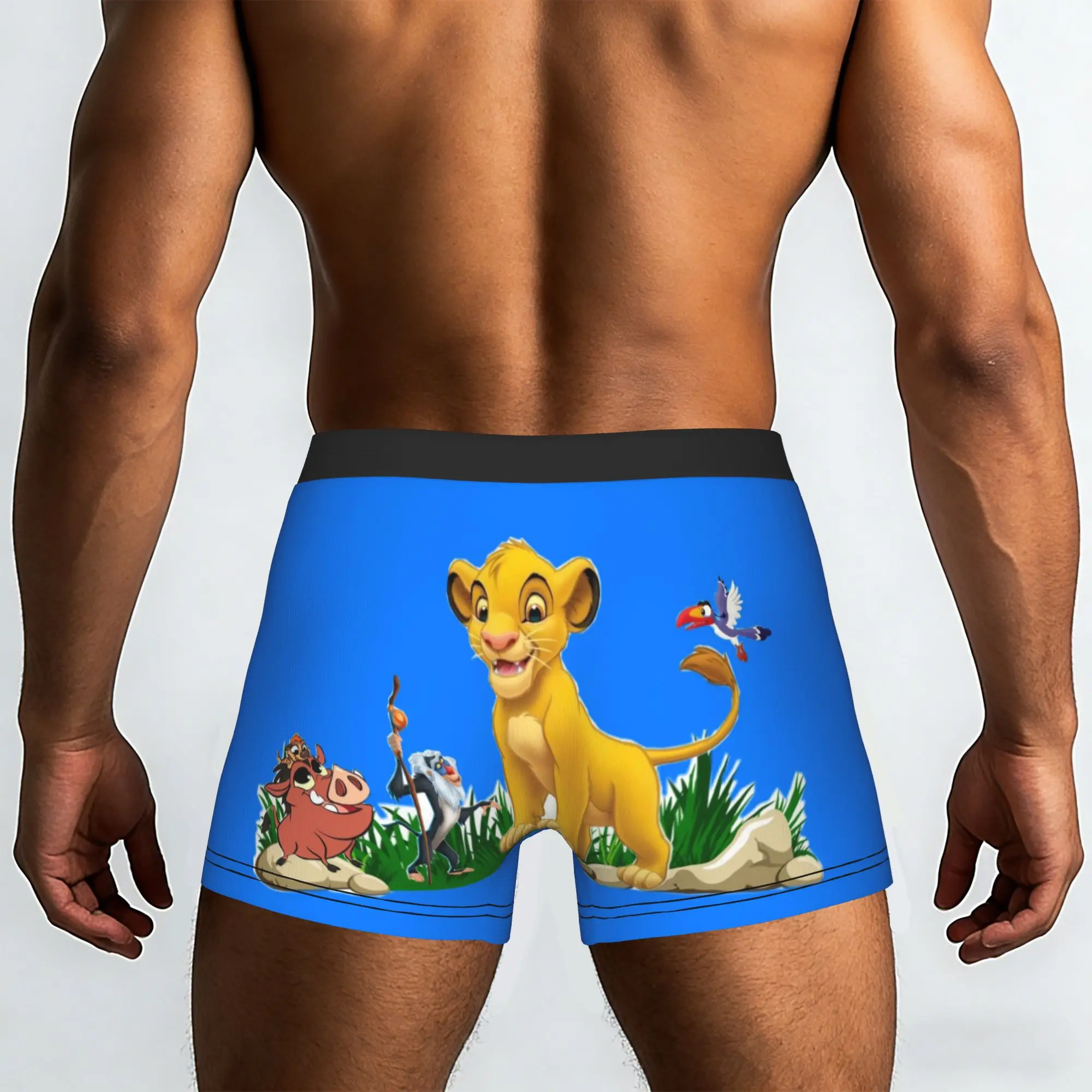 Customized The Lion Cartoon K-Kings Underwear Male Printed Anime Boxer Shorts Panties Briefs Breathable Underpants