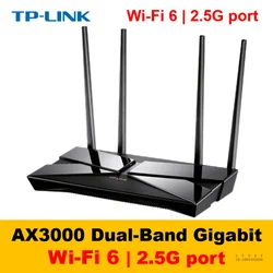 Enrutador TP-LINK AX3000 WiFi6 malla de doble banda de 2,5 Gigabit, 3 puertos WAN/LAN adaptables de 10/100/1000Mbps, versión de malla TL-XDR3040