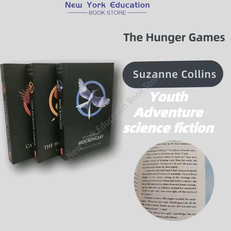 

3 Books/Set The Hunger Games / Catching Fire / Mockingjay In English Original Film Novel Book For Adult