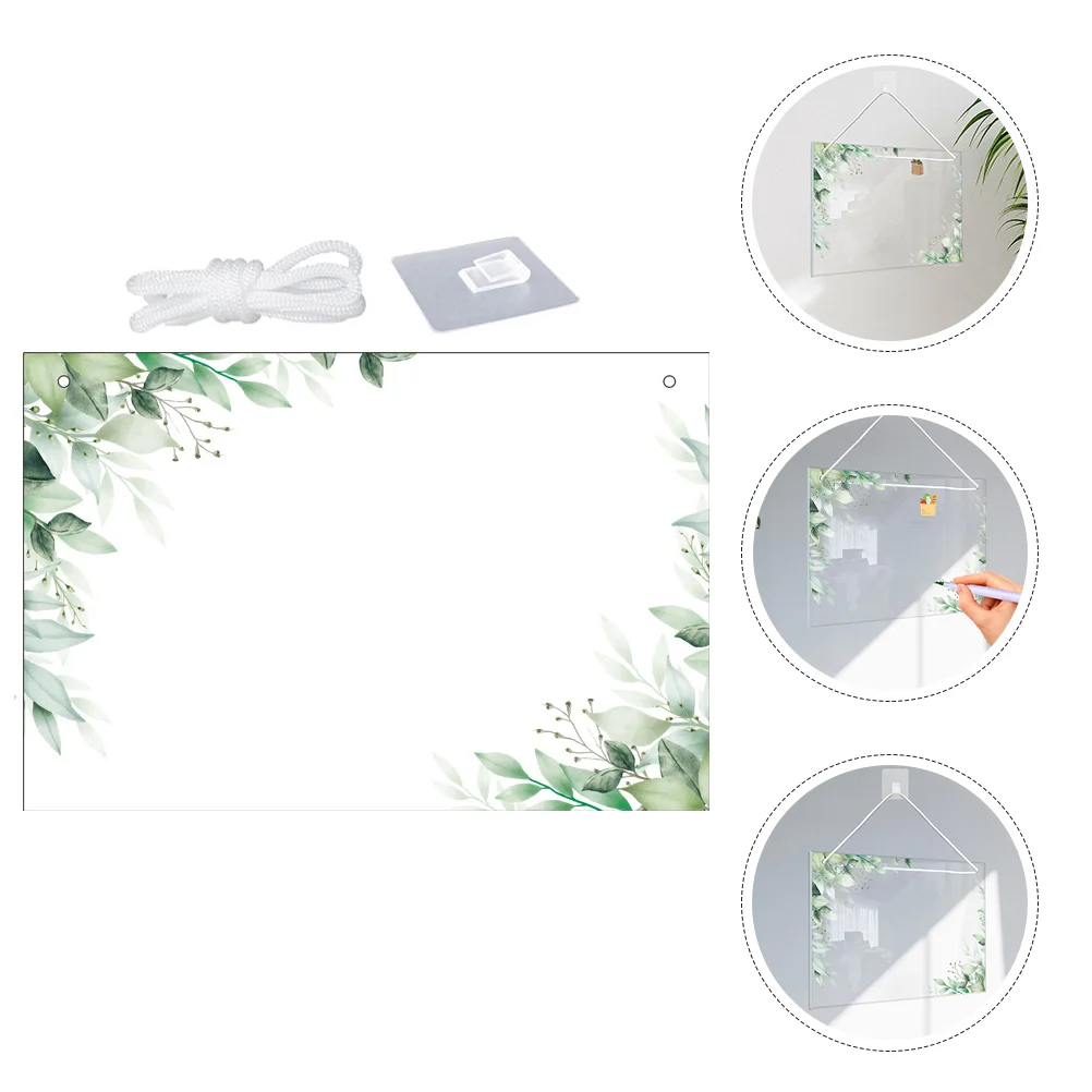 Blank Writing Pad Dry Erase Board Clear Message Planning Whiteboard Hanging Write Magnetic Schedule Memo Acrylic Sheet