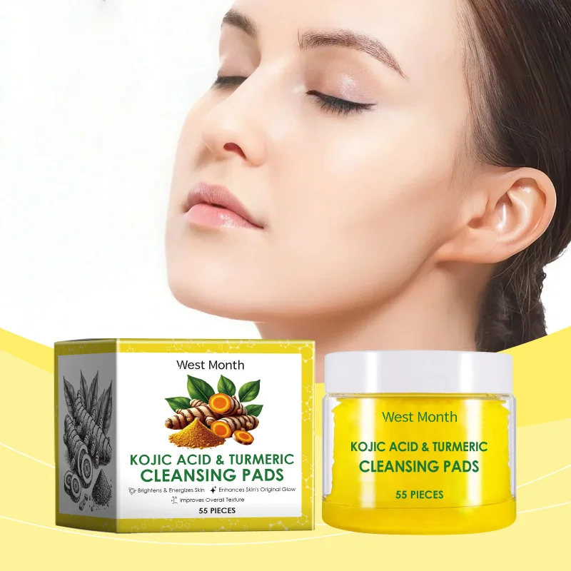 

Turmeric Cleansing Pads Clean Facial Skin Gentle Hydrate Moisturize Nourish Skincare Face Cleansing Deep Clean Pores Remove Oil