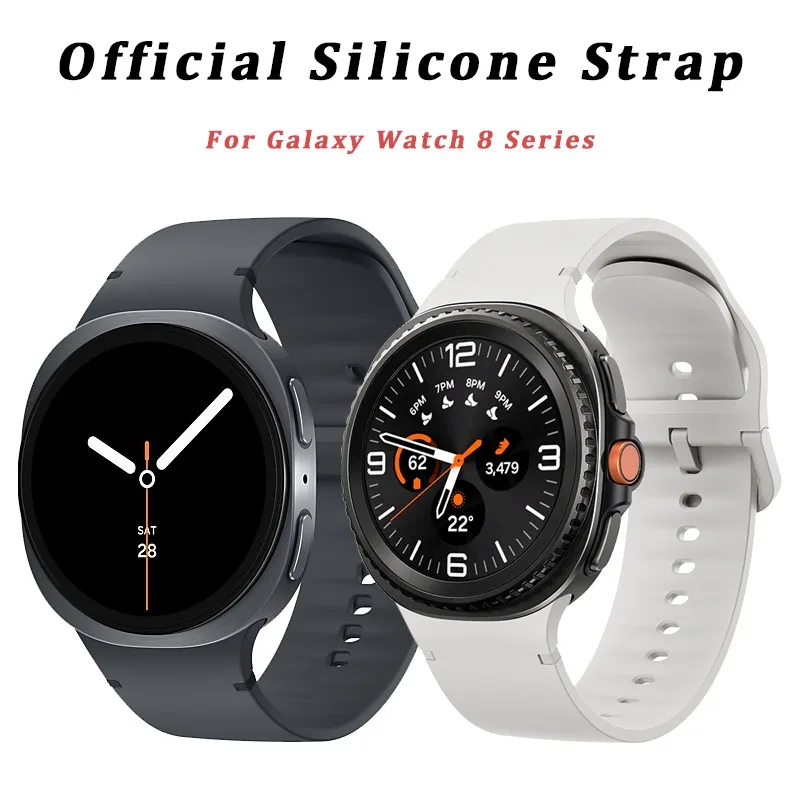 

Official Silicone Strap for Samsung Galaxy Watch 8 Ultra2 8 Classic 46MM Smartwatch Replacement Band for Galaxy Watch8 40mm 44mm