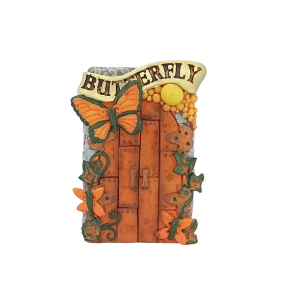 

Creative Cute Elf Fairy Door Figurine Funny Handmade Miniature Garden Door Resin Crafts Garden Fairy Gate Fairy Garden