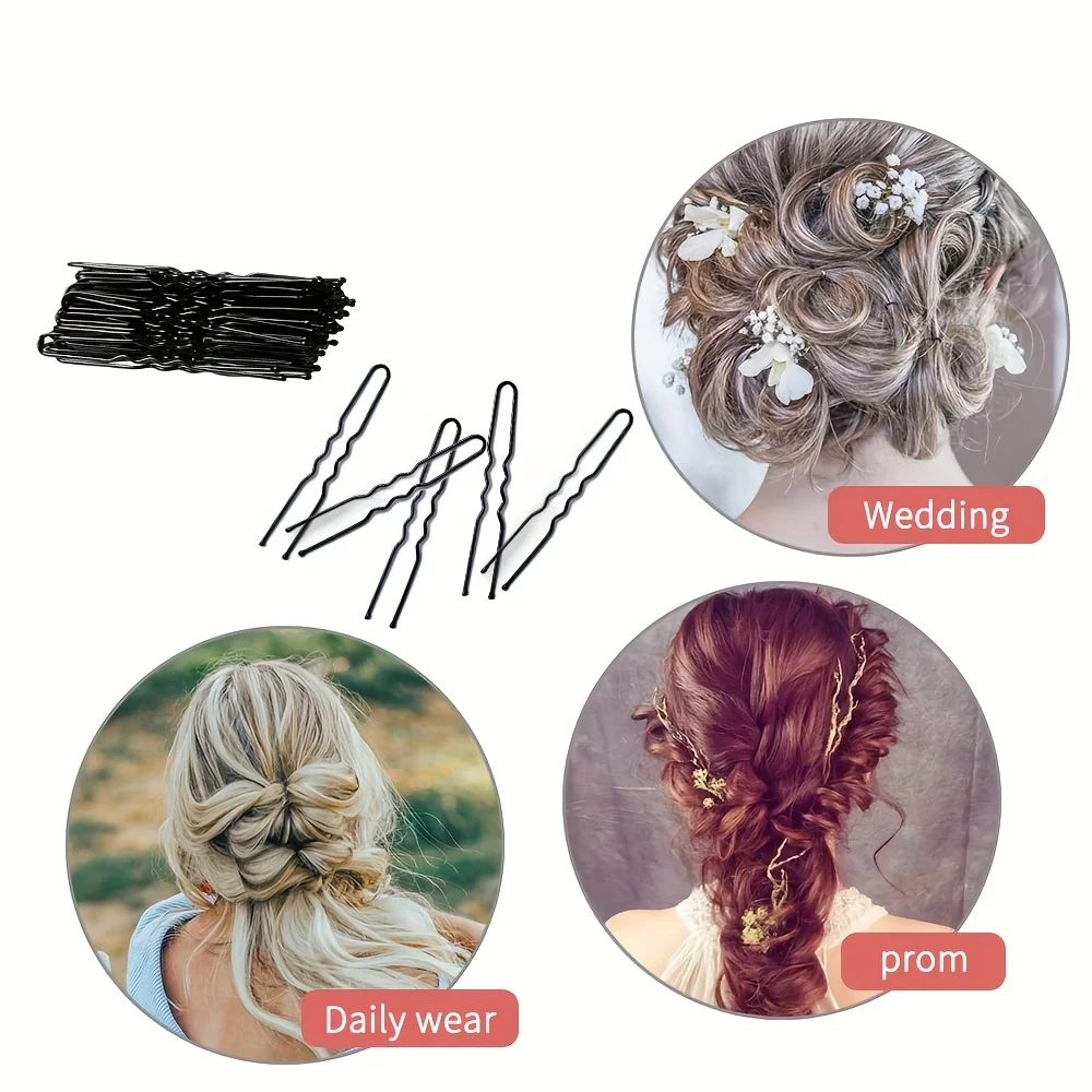 50 stuks 6 cm (2,36 inch) U-vormige haarclips - Bruiloftshaaraccessoires voor verzorging