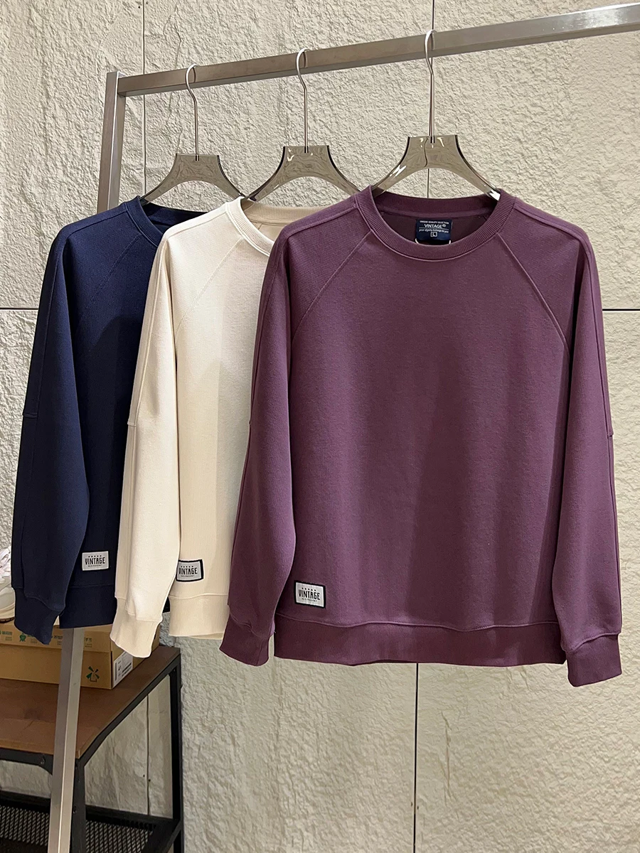 

Omela Special Pattern Sweatshirt 390g New American Retro Loose round Neck Couple Style Shoulder Drop Long Sleeve Casual Youth...