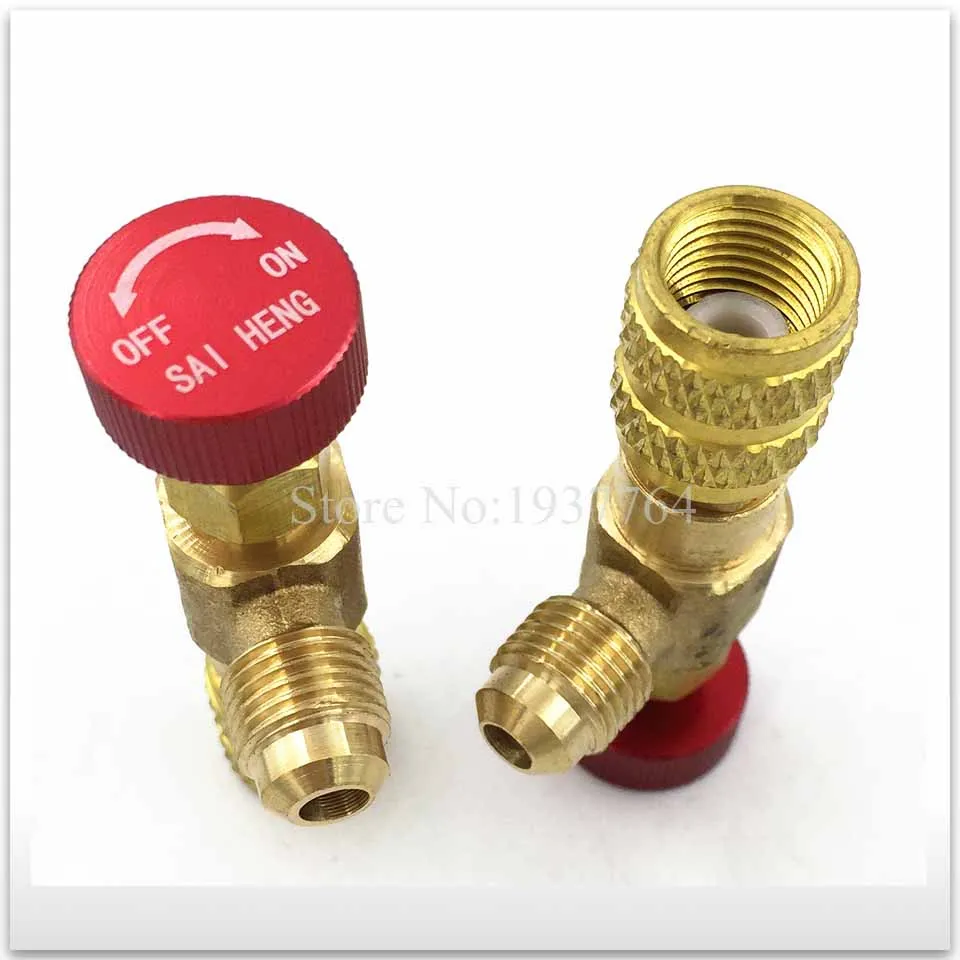 2 قطعة رأس أحمر جديد جودة عالية لتكييف الهواء صمام أمان الفلور جوي R410 5/16 SAE
