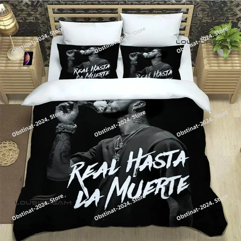 Rapper Anuel AA Bedding Set Printed Bed Set With Pillowcase Bed Duvet Cover Soft Single Double Queen Super King Size luxury gift