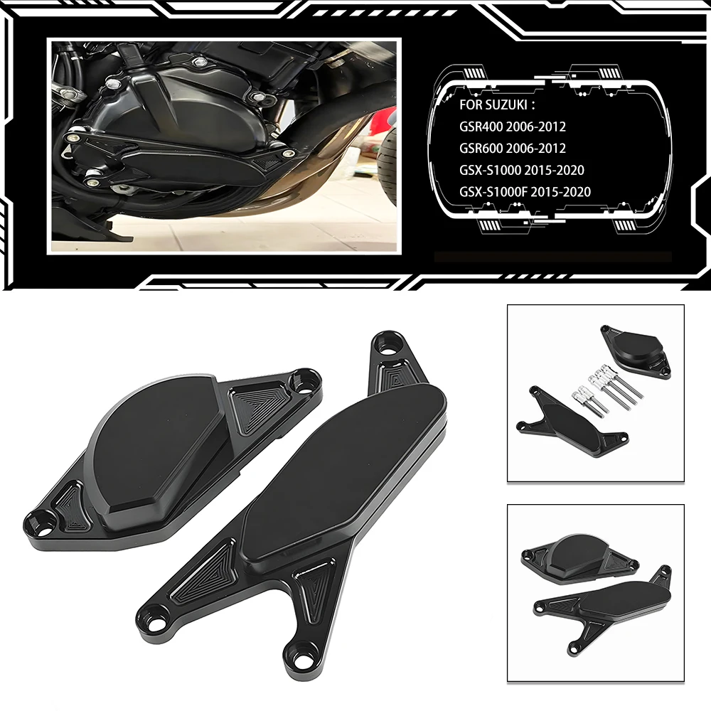 Suitable for motorcycles 15-20Suzuki GSX-S1000/F,06-12GSR400/600 engine stator case protector, anti-fall pads, and frame sliders