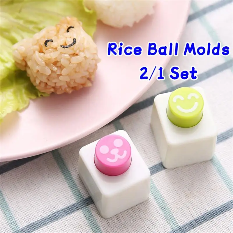 Rice Ball Molds DIY Seaweed Nori Punch Cutter Smile Face Cartoon Rice Ball Onigiri Mould Embossing Device Sushi Mold Bento Decor