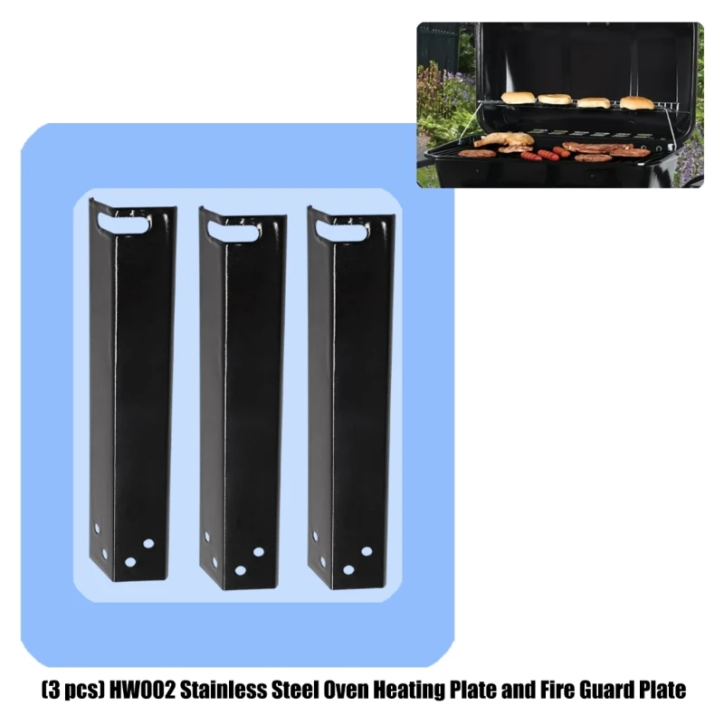 

Outdoor Cooking Heat Deflectors Stainless Steel Construction Prevents Greases Dripping