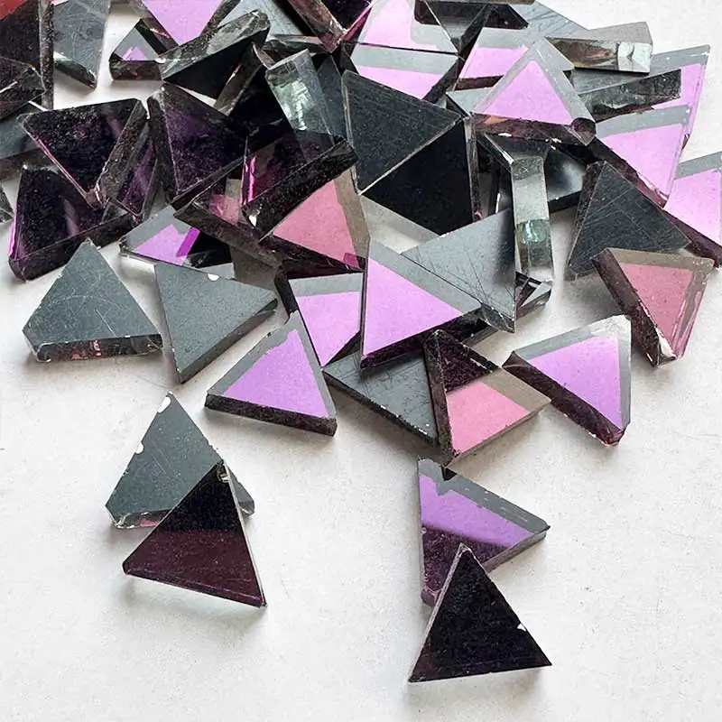

50g Taobao Triangle Mirror Mosaic Tile Colored Glass Tile DIY Mosaic Making Arts & Crafts Accessories 97