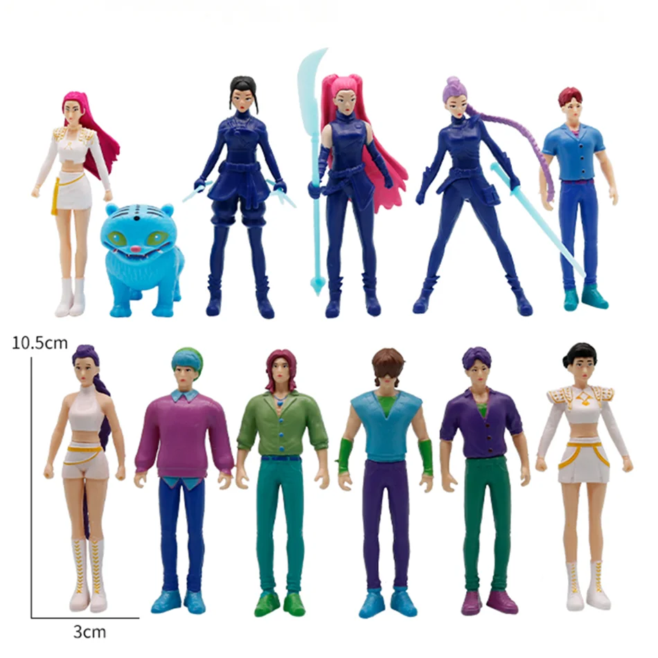 5 pieces/set of Demon Hunters Figure toys Derpys Tiger Rumi Mira Zoey Sussy doll ornaments for fans' birthdays Christmas gifts image 4