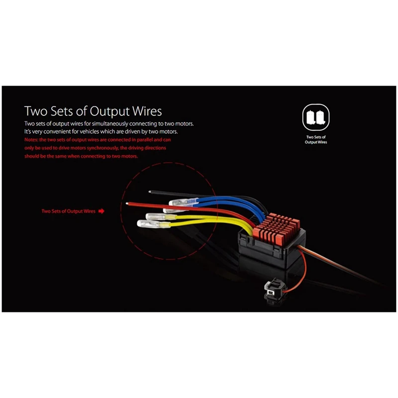 2-4S Lipo Waterproof ESC Speed Controller For 1/8 RC Car Dual Brushed For Hobbywing Quicrun WP 880