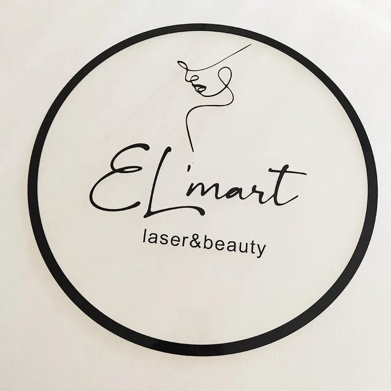 Customized Laser & Beauty Logo Acrylic Sign Beauty Salon Studio Logo Displaying Panel