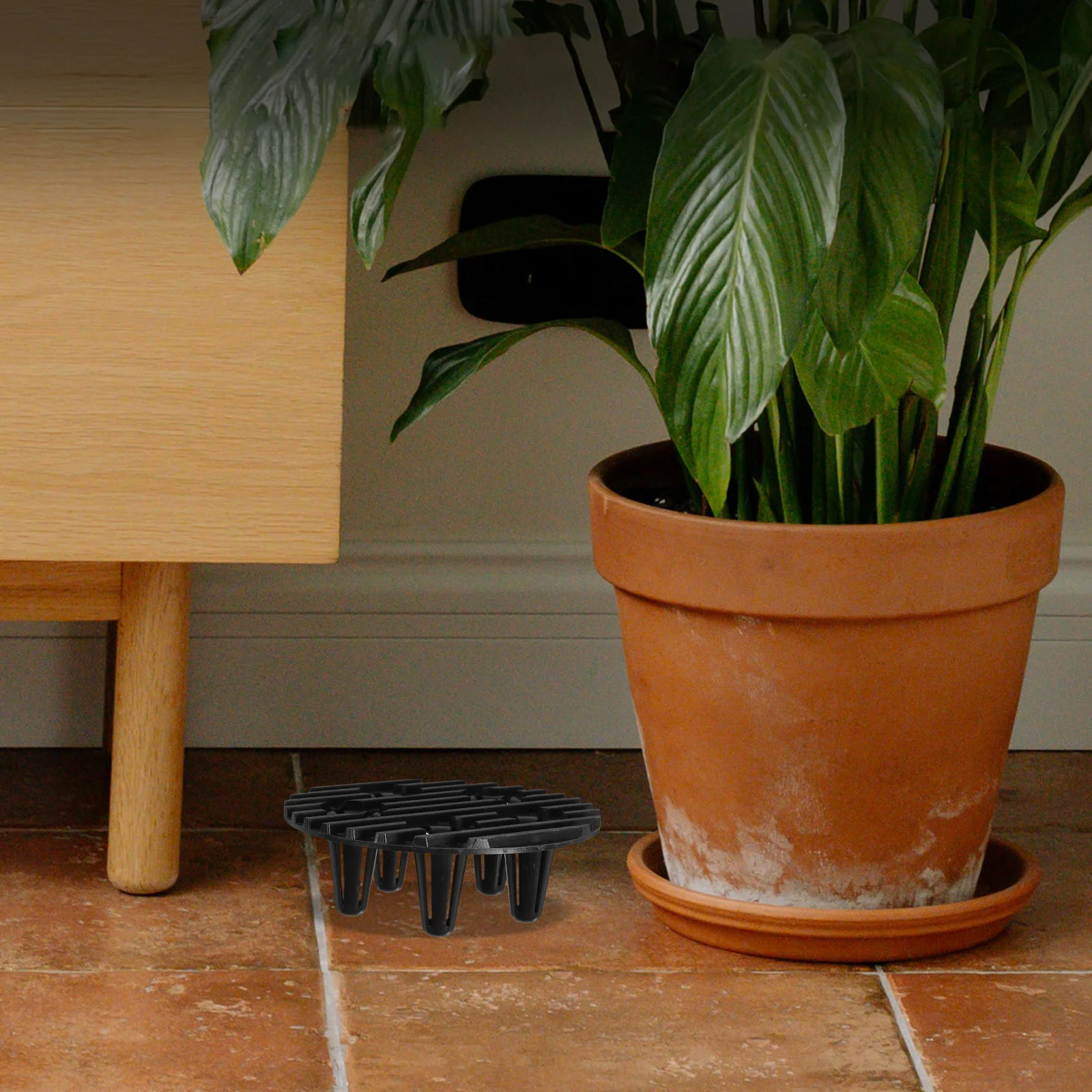 10Pcs Universal Fit Plastic Pot Risers Garden Stand for Flowerpots Indoor Outdoor Bonsai Display Invisible Foot Base Root Health