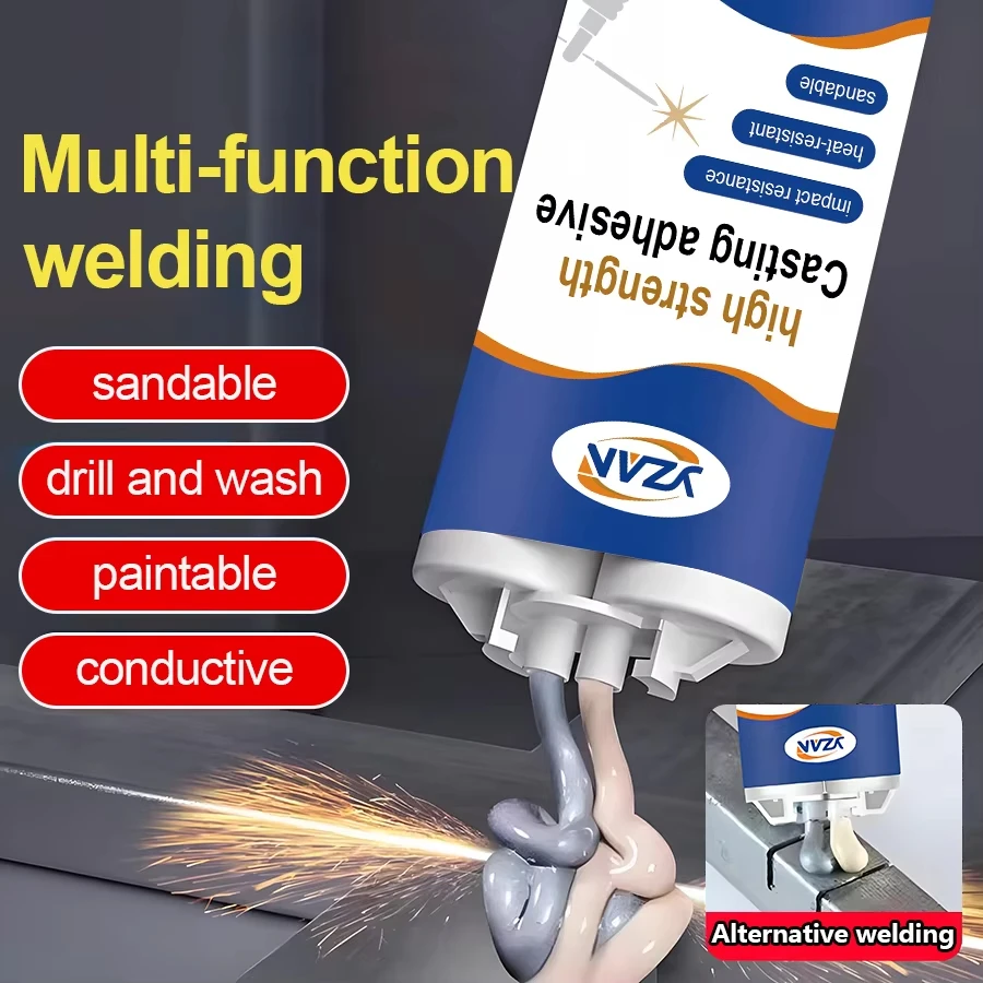 

Клей для литых изделий Высокопрочный клей для холодной сварки Термостойкий металлический наполнитель AB Водонепроницаемый и износостойкий