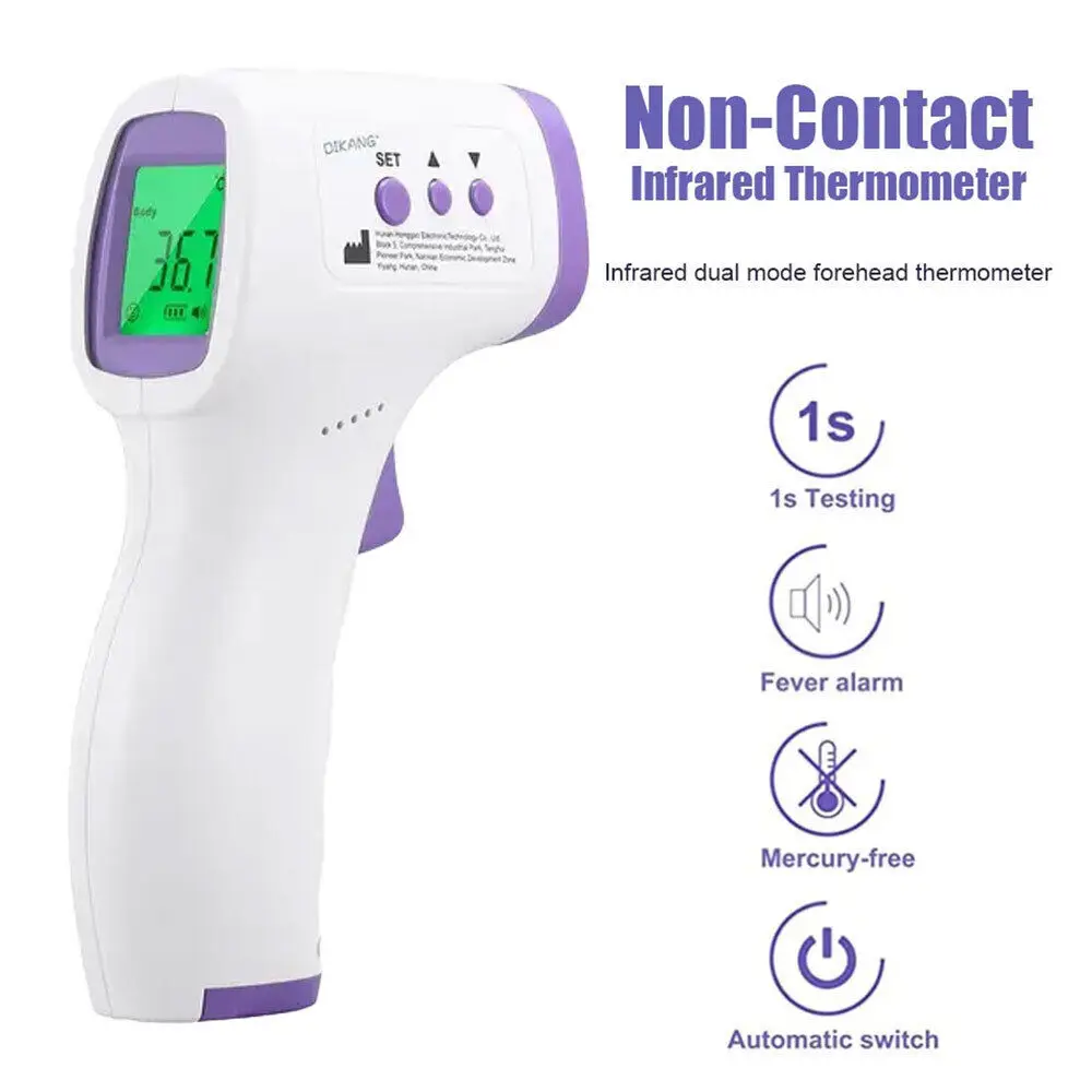 Digital Infrared Forehead Thermometer Room Non-Contact Temperature Gun For Adult