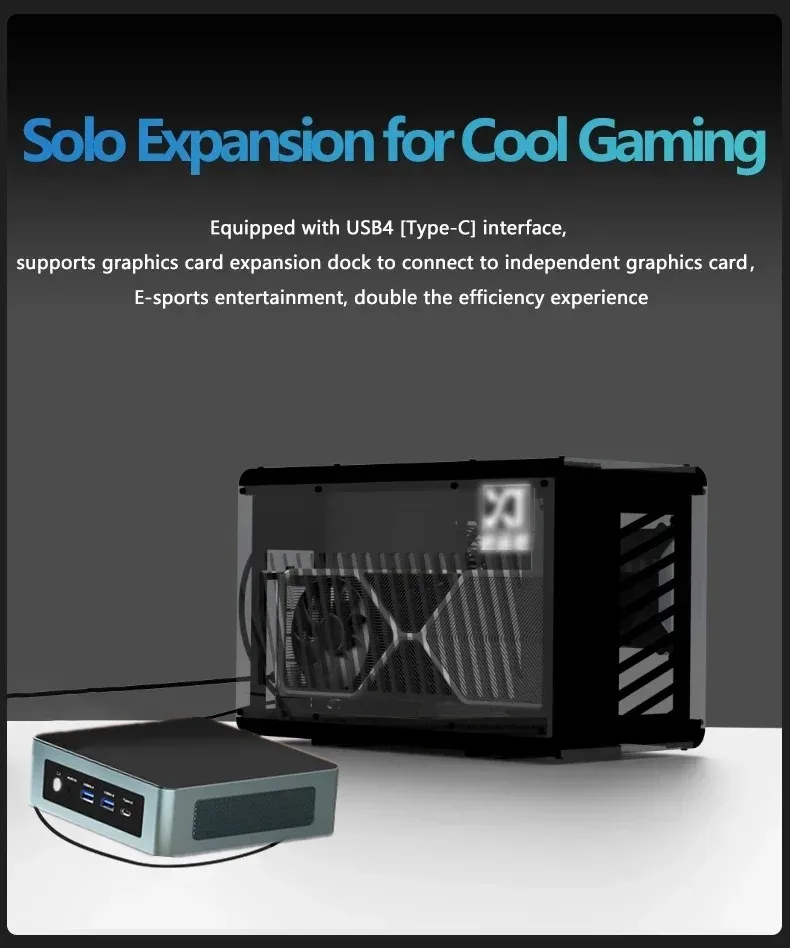 Topton AMD Mini PC Gamer R9 6900HX ES 8 Core 2xDDR5 2xLAN 2.5G NVMe USB4 Komputer Gaming Mini Desktop Portabel WiFi6E