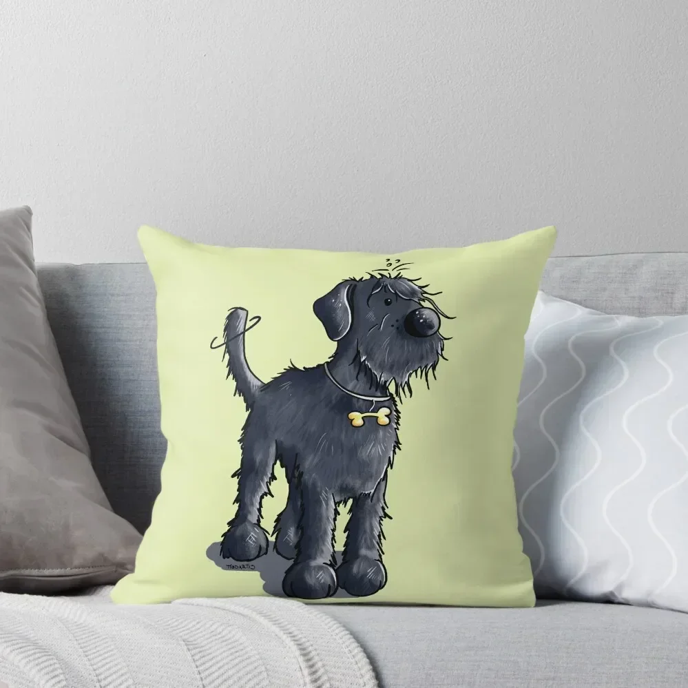 

Happy Giant Schnauzer Throw Pillow Couch Pillows Cushions For Sofa Luxury Room Decorative Cushions pillow
