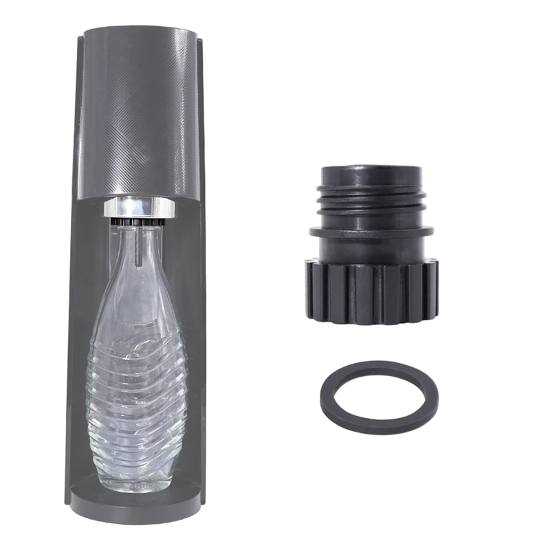 BAAG-2PC Adattatore per bottiglia di soda per terra Soda Steam Maker e bottiglia di vetro Sodastreams da 0,7 litri, adattatore a connessione rapida per bottiglie di vetro