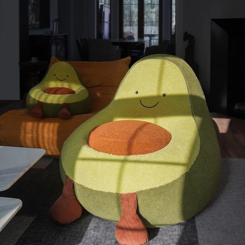 Sofá de Abacate Super Fofo, Cadeira Individual, Design de Cartoon, Modelo Moderno e Simples, Alto Valor