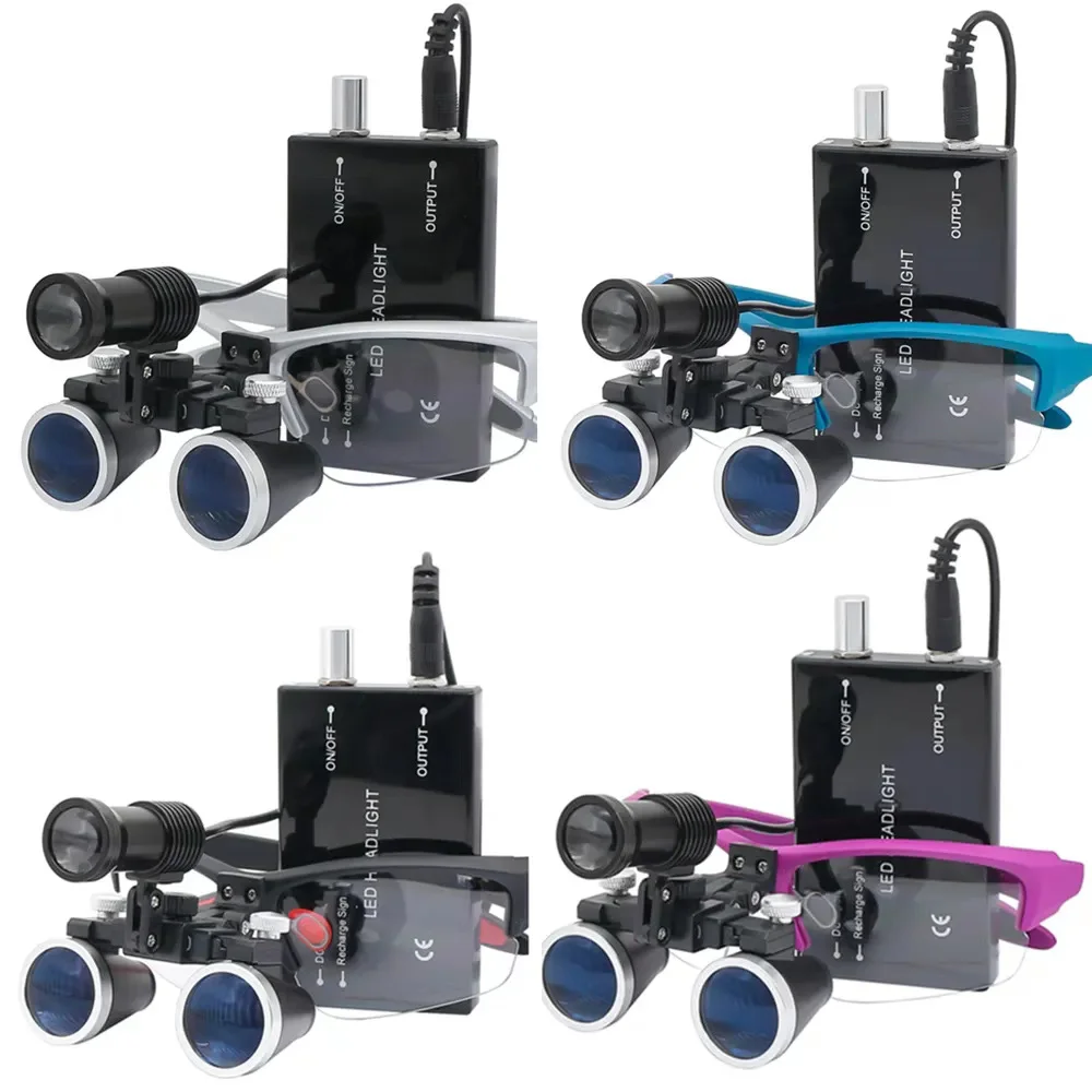 

Dental Loupe 2.5X 3.5X Magnifying Glass with LED Light Glasses Surgical Magnifying Glass Dental Medical Magnifying Glass