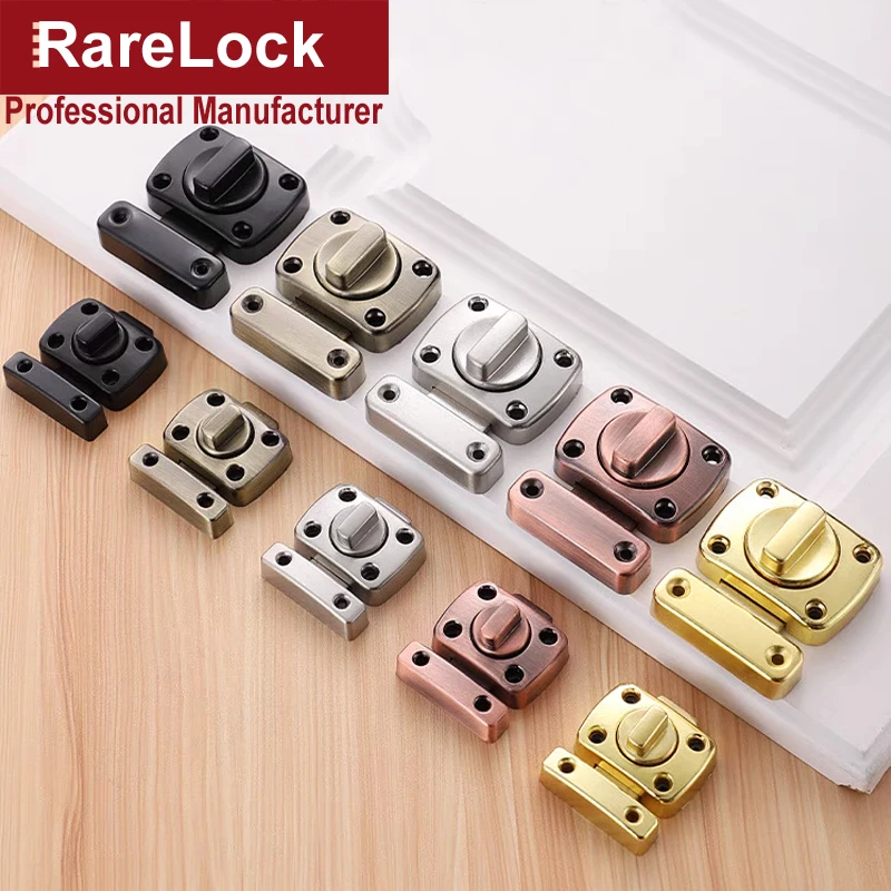 Deadbolt Door Hasp Bolt Door Latch Anti-theft Lock Buckle for Sliding Door Cabinet Toilet Office MA125 H