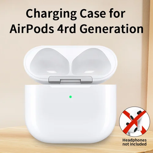 Estuche de carga de repuesto para AirPods 4, Compatible con auriculares originales, funciones como estuche genuino, para AirPods 4 auténticos
