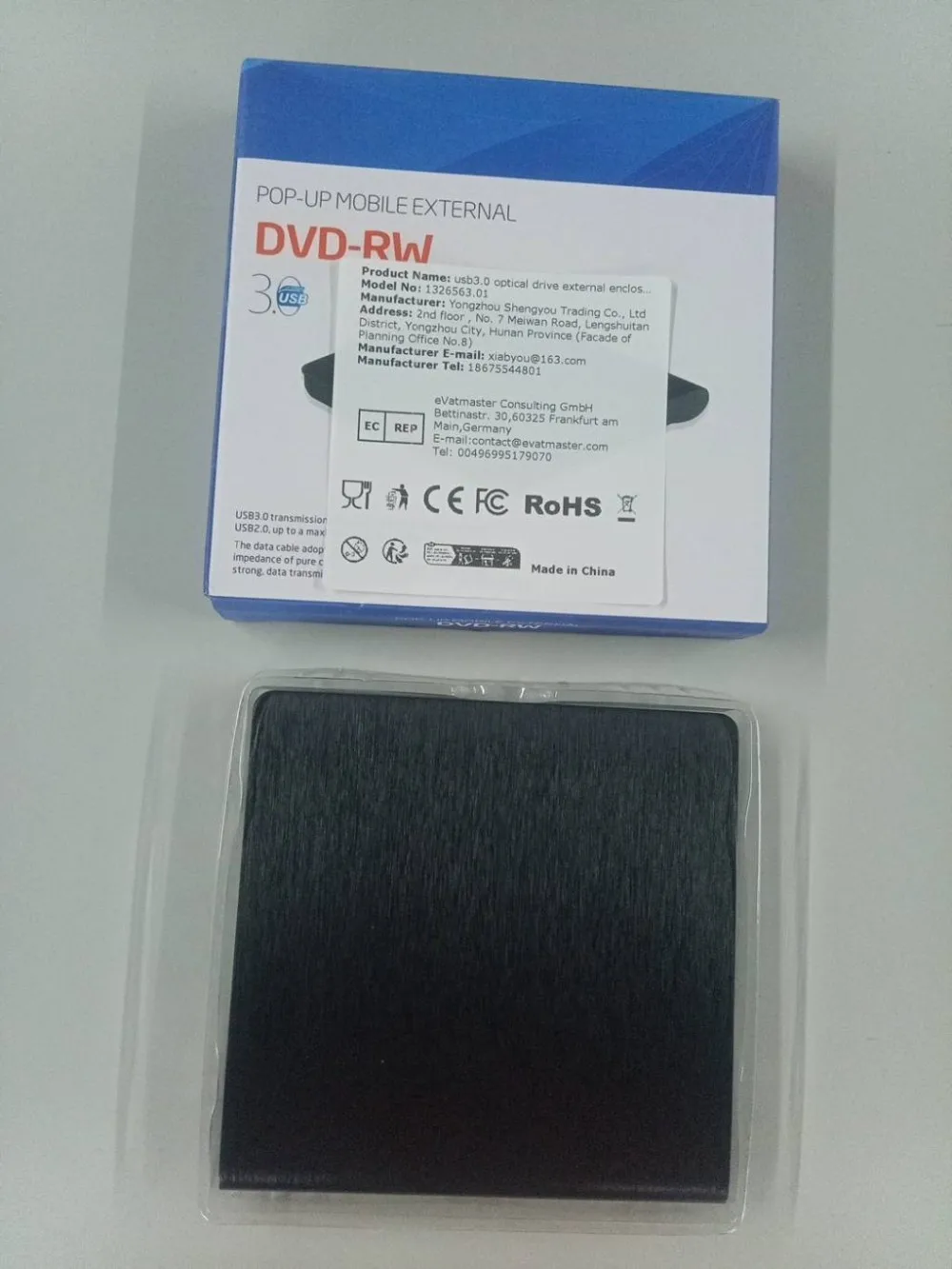 USB 3.0/USB 3.0 + Type-C Slim DVD External Enclosure 9.5mm/12.7mm SATA To USB CD ROM ODD Case Box ODD Caddy for Laptop Notebook view 2
