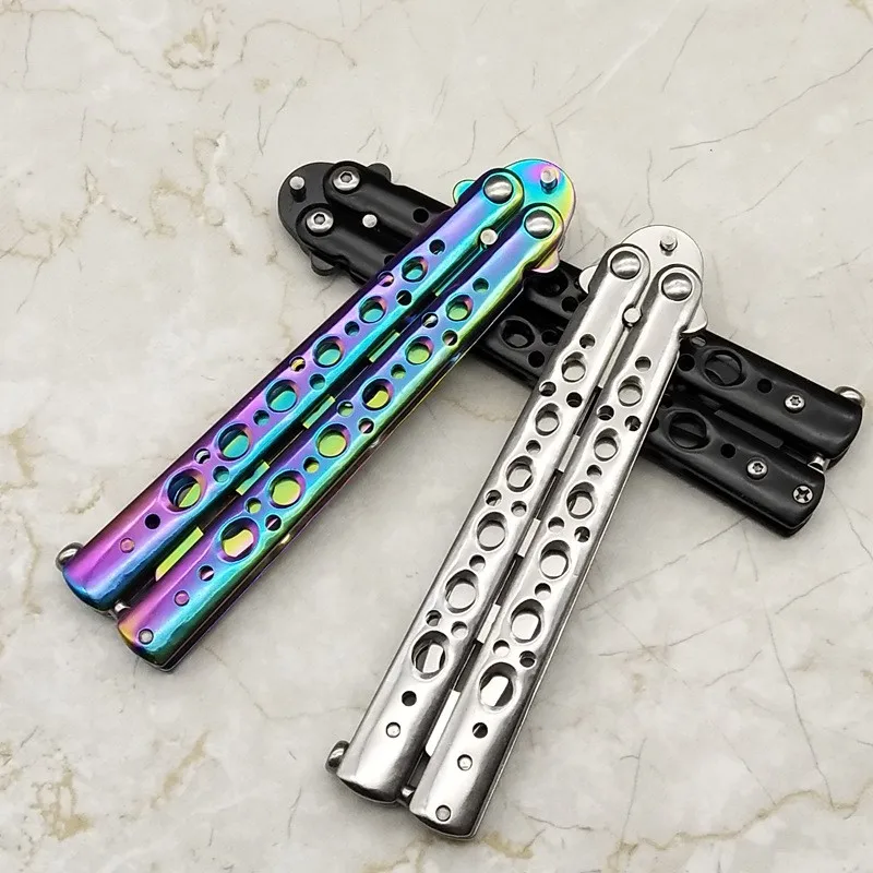 Portable Butterfly Knife Trainer Portable Stainless Steel Pocket Practice Knife Training Tool for Outdoor Games нож складной