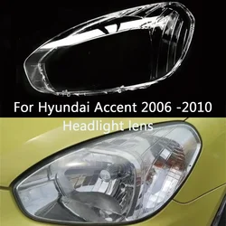 For Hyundai Accent 2006 2007 2008 2009 Headlamp Cover Shell Transparent Lampshade Headlight Lens Lamp Mask Plexiglass