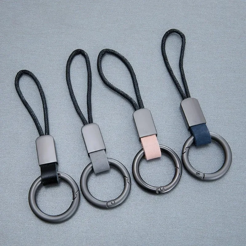 Einfache Metall-Schlüsselanhänger, Umhängeband, kreative Persönlichkeit, Auto-Schlüsselanhänger, Schnalle, einfache Ornamente für Männer und Frauen, kleine Geschenke