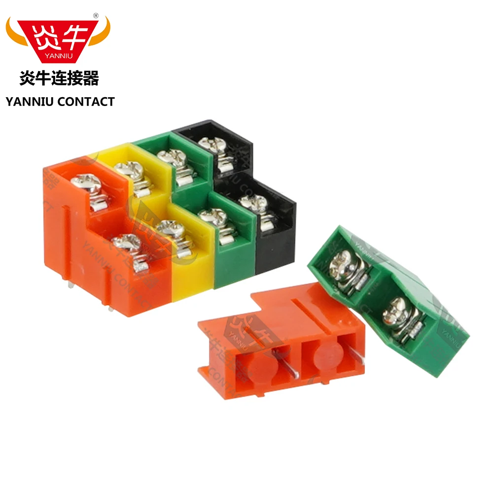 

50Pcs KF8500HL-8.5-1P 8.5mm 2PIN DOUBLE ROW PCB BARRIER TERMINAL BLOCKS PLASTIC BLACK GREEN RED YELLOW YANNIU