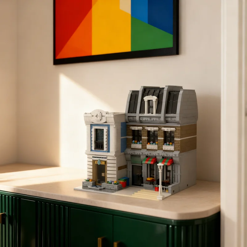 

2933pcs MOC The Pizza Parlor Arcade Modular Streetscape Model Building Blocks Creative DIY Gift Display Decor Assemble Premium